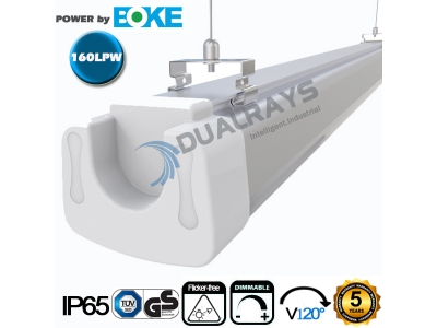 Dualrays D5 Series 5ft/60W LED Tri-proof Light 160LPW Efficiency , 5 years guarantee
