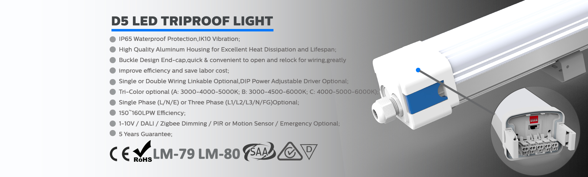 D5 LED Triproof Light